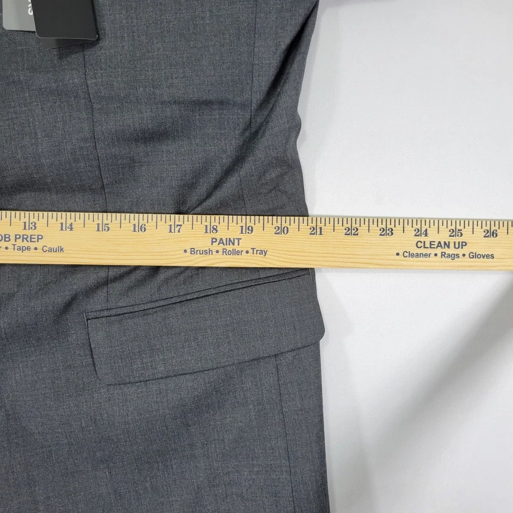 Michael Kors Mens Sport Coat Blazer Two Button Gray Sharkskin Wool Blend 43R NEW
